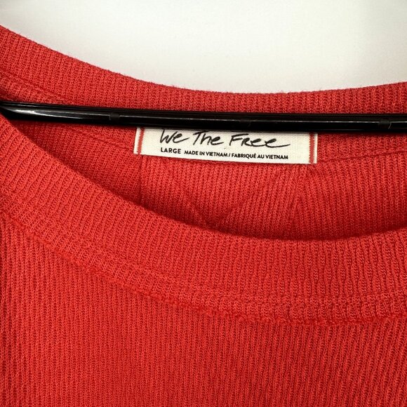 We The‎ Free Free People Snowy Thermal Top Orange Size Large - Picture 6 of 7